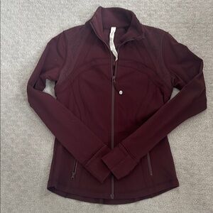 Lululemon Athletica Burgundy Jacket with Stand-Up Collar